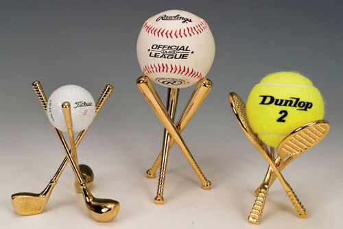 GOLF BALL HOLDER SOLID BRASS DISPLAY STAND: Custom Display Case